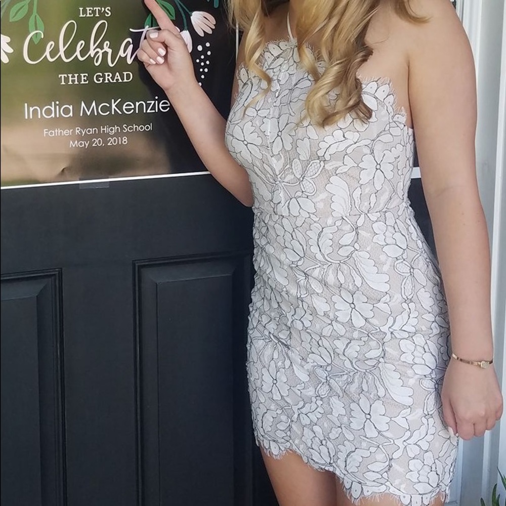 White lace dress from LuLus